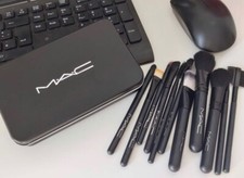 Set 12 pennelli MAC M.A.C cosmetics Con Scatola Porta Pennelli Regalo 