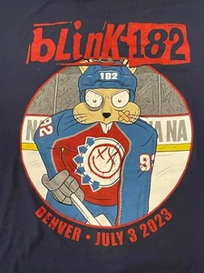 BLINK 182 ~ Event T-Shirt 7/3/2023 Mens XXL Denver CO Avalanche Official Merch!! - Picture 1 of 3
