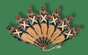VICTORIAN, Vintage SOLDIERS FAN greeting card! WOW!! - Picture 1 of 1