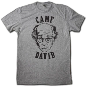 CAMP DAVID Curb Your Enthusiasm Larry David Presidential Retreat Parody T-Shirt - Picture 1 of 7