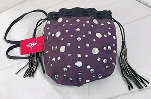Cartera púrpura Adam and Alix ""Chelsea cordón"" estilo #18653 1 bolsillo con cremallera 931C4 - Imagen 1 de 12