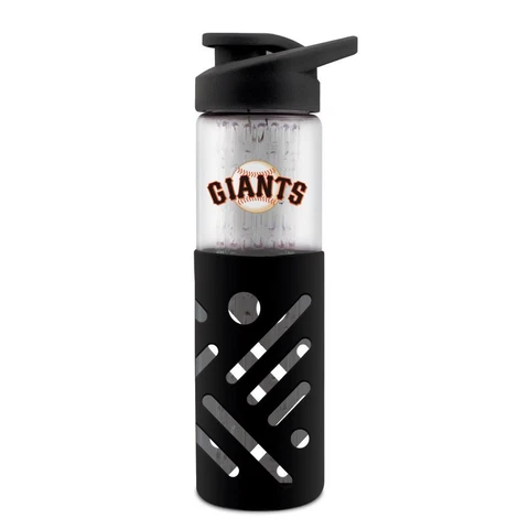 SAN FRANCISCO GIANTS 23oz GLASS WATER BOTTLE WITH SILICONE SLEEVE (CLOSEOUT) Cover