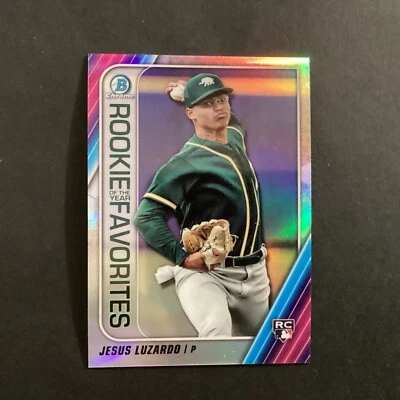 2020 Bowman Chrome Rookie Of The Year Favorites Jesus Luzardo #ROYF-JL Ex+ - Image 1 of 2