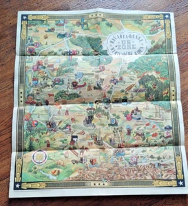 Vintage Post WW2 US Zone Germany map  by Joh Roth 1948 ORIGINAL unique Colorful - Picture 1 of 5