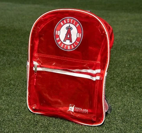 LA Angels SGA clear back pack bag 8/12/2022 Cover