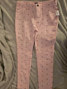 Route 66 Star Corduroy Jeans Girls Size XL 14/16 Pink Straght Adjustable Waist - Picture 1 of 5