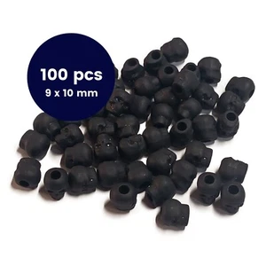 Skull Beads Jewelry Making Halloween Decorations Art Crafts Made USA 100PC - Picture 1 of 42