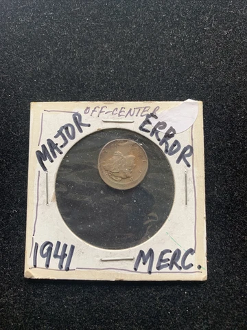 1944 MERCURY DIME 10C OFF CENTER COIN CHOICE ORIGINAL ERROR Cover