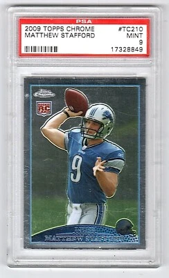 2009 Topps Chrome #210 Drew Stafford Rams Rookie MINT PSA 9 - Image 1 of 2