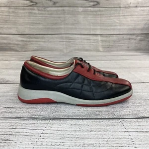 Mocasines Bentley de charol para mujer talla 7 cómodos zapatos informales negros/rojos - Imagen 1 de 9