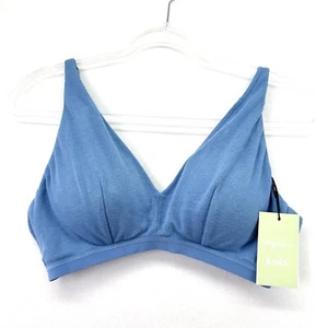 Sujetador Bralette Knix + Ashley Graham Micro Modal Rib XL Azul Claro Luz del Día Nuevo con Etiquetas - Imagen 1 de 8