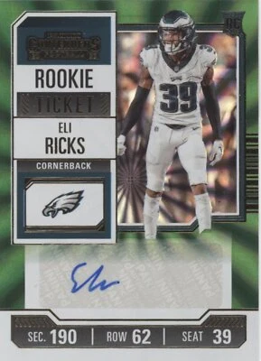 Eli Ricks 2023 Panini Contenders Rookie Ticket RC Auto #233 - Image 1 of 2
