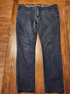 Rock Revival Moto Jeans LEAN Schwarz Grunge Cyber Punk Herren 36x30,5 - Bild 1 von 18