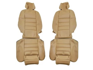 Fits: Alfa Romeo Spider 1971-94 Style 4 Tan Leather Seat Covers - Picture 1 of 3
