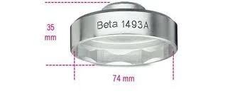 CHIAVE A BUSSOLA  X FILTRO OLIO MM.74 1493/A - Immagine 1 di 1