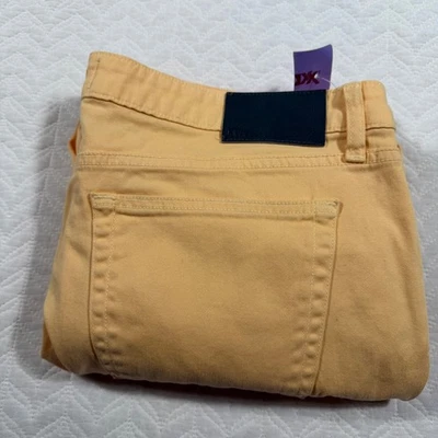 Pantalones de mezclilla PAIGE Normandie naranja melocotón algodón elastano pierna recta para hombre talla 36x34 Foto 1 de 4