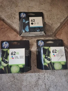Original HP Patronen 1x HP 62 Black + 2x HP 62XL Color Envy Office Jet - Zdjęcie 1 z 1