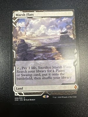 Marsh Flats Zendikar Rising Expeditions Regular 6/30 NM JL - Image 1 of 4