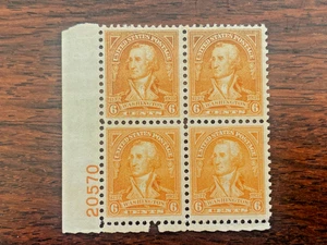 711 Bicentennial 6c WASHINGTON PLATE BLOCK MNH OG, PB 20570 - Picture 1 of 1