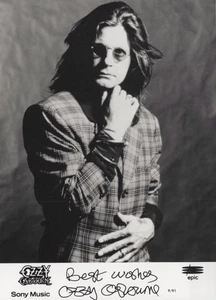Ozzy Osbourne Photograph Original Black And White Press Promotion Sept 1991 - Picture 1 of 13