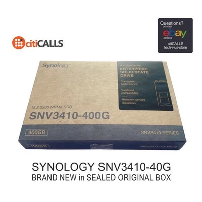 Synology SNV3410-400G 400GB SSD M.2 2280 PCIe NMVe Internal Solid State Drive - Image 1 of 4