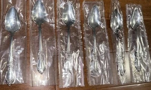 6 Oneida Community PLANTATION Edelstahl Grapefruit Löffel Wellenschliff Besteck NEU - Bild 1 von 5