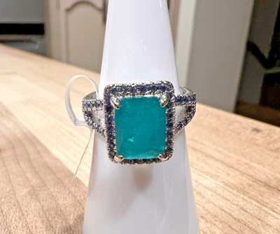 Ring Bomb Party rbp2938 natural fusion emerald green quartz size 6 - Image 1 of 3