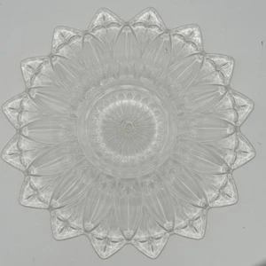 Vintage Federal Glass Petal Pattern Platter 1960 11.5" Serving Plate .75" Tall - Picture 1 of 9