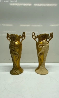 Toscano Salon Michele Art Nouveau Vase Pair - Image 1 of 4