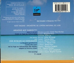 R STRAUSS Ariadne auf Naxos [1912 version] / Kent Nagano (2 CDs, 1997, Virgin) - Bild 1 von 3