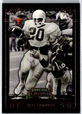 2008 Press Pass Legends #86 Earl Campbell Bronze #/999 - Image 1 of 2