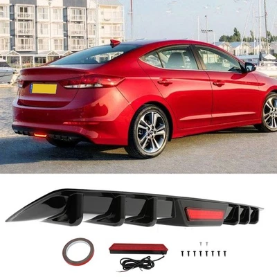 Difusor de parachoques trasero divisor de labios con luz de freno LED para Hyundai Elantra Foto 1 de 4
