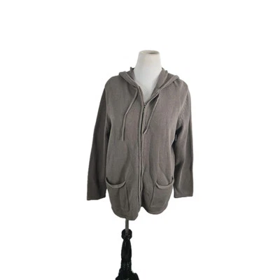 Suéter con Capucha Tejido Waffle Style & Co. 1X Cremallera Completa Neutro Largo Ligero Foto 1 de 4