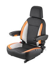 Forklift Seat Mower Tractor Seat Adjustable Back Seatbelt & Headrest VEVOR
