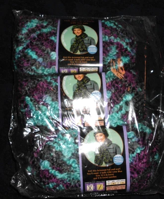 Lot of 3 Skeins Lion Brand Boucle Yarn Color- Snow Cone ~~Super Bulky - Image 1 of 2