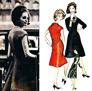 1960s Sewing Pattern, One piece Dress - Bust: 34” (86cm) - Picture 1 of 1