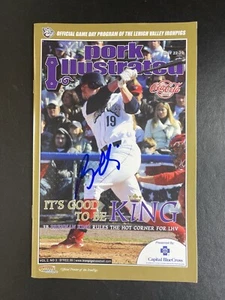 Brennan King Signed Lehigh Ironpigs Baseball Game Day Program Autograph  - Picture 1 of 1