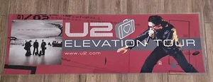 U2 ELEVATION NORTH AMERICAN TOUR ORGINAL 2001 34x11” Rolled Free Shipping Mint - Picture 1 of 8