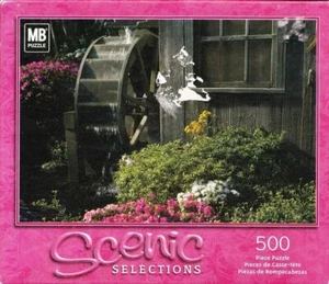 Jigsaw Puzzle 500 Pcs Waterwheel Amidst Garden Scenic Selections Factory Sealed  - Picture 1 of 4
