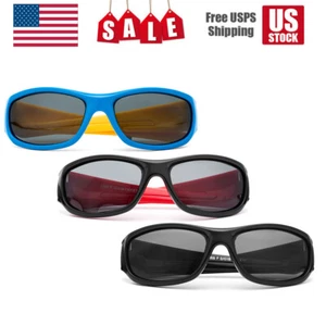 Kids Polarized Sunglasses Boys Girls Outdoor Sport Teen Cycling Riding Glasses - Picture 1 of 18
