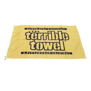 Pittsburgh Steelers Myron Cope's Terrible Towel Flag Banner Brand New Sealed - Picture 1 of 3