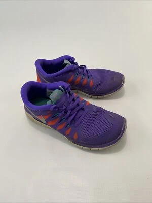Nike Free 5.0 (GS) Purple Venom Girls 6Y Running Shoes 644446-500 - Изображение 1 из 4