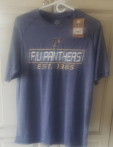 FIU Panthers Shirt Adult  Size M Blue Florida Internationa University Football Cover