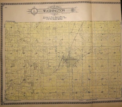 1910 Plat Map ~ WASHINGTON Twp., TAZEWELL Co., ILLINOIS (19x17)-#038 - Image 1 of 3