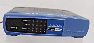 Linksys Router 10/100 5-Port Switch Model EZXS55W Excellent working condition - Image 1 of 2