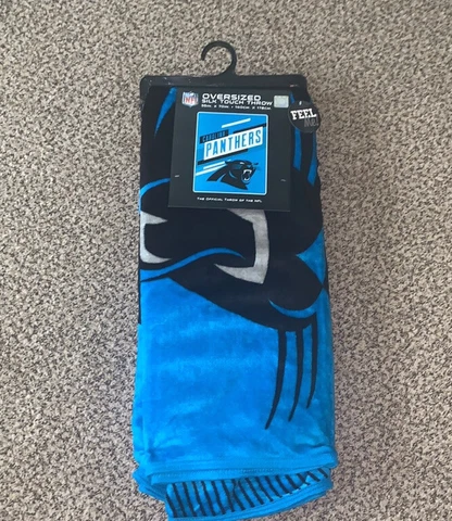 New NFL Carolina Panthers Throw Blanket 55” X70” Cover