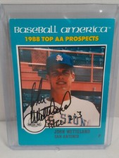 John Wetteland autographed baseball card 1989 Baseball America Prospects #AA28