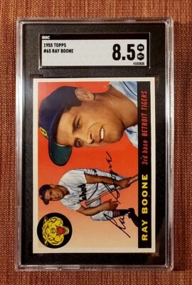 1955 Topps #65 Ray Boone Detroit Tigers Vintage Original Baseball Card SGC 8.5 - Image 1 of 2