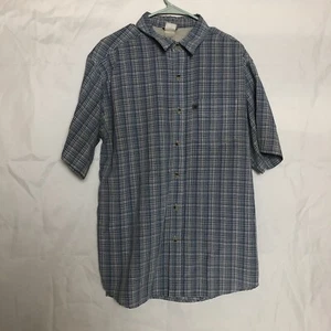 The North Face button down shirt mens L plaid blue - Picture 1 of 4
