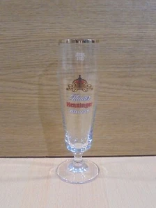KAISER HENNINGER BEER ADVERTISIGN VTG GLASS 200ML - Picture 1 of 8